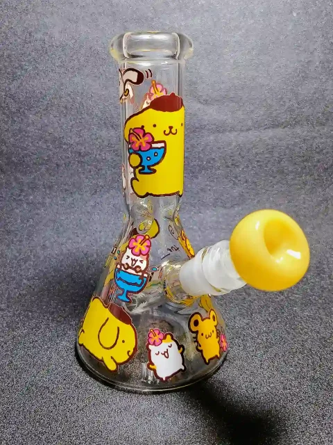 Pompompurin Summer Island Drink Party Glass Bong