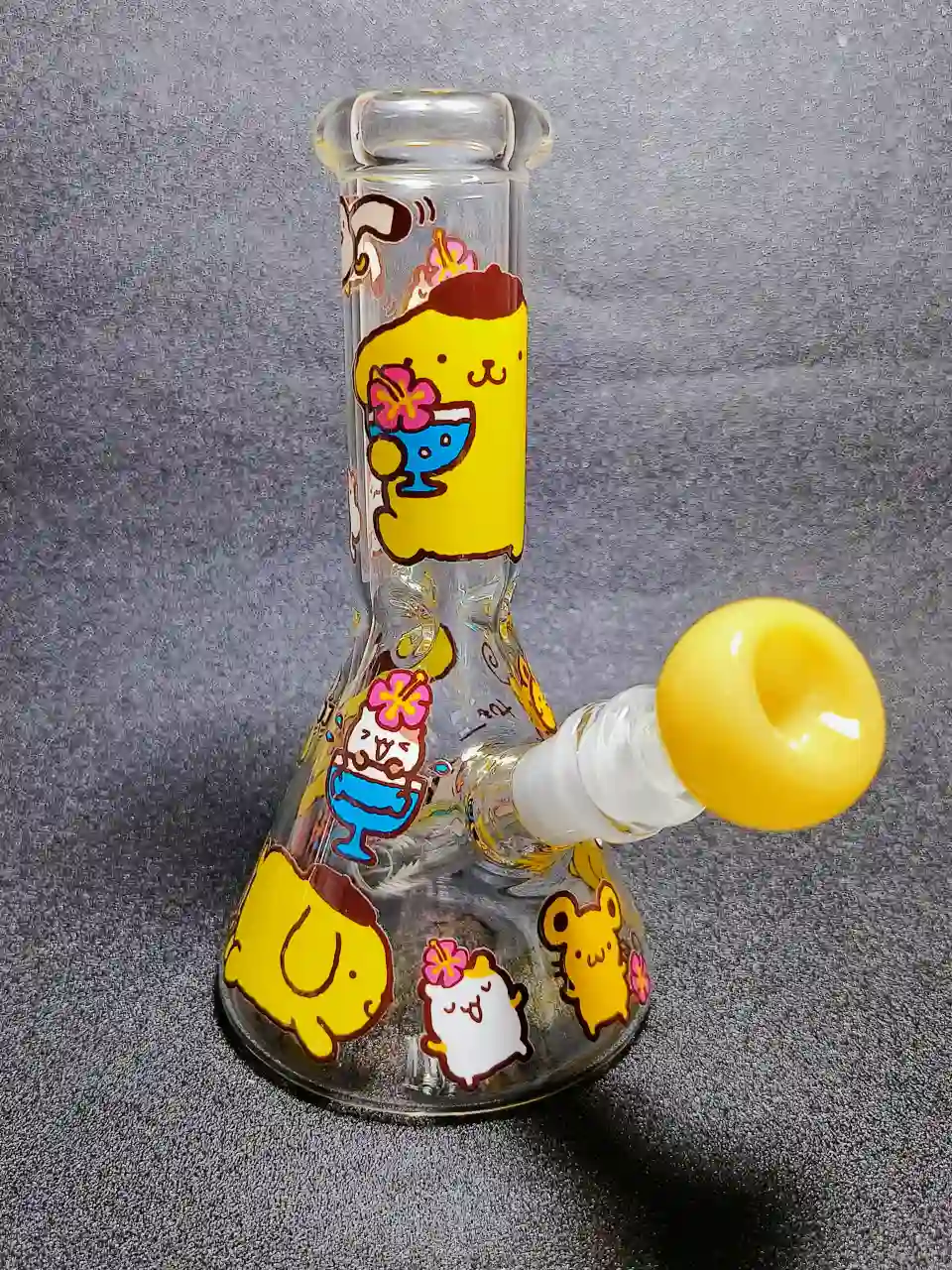 Pompompurin Summer Island Drink Party Glass Bong