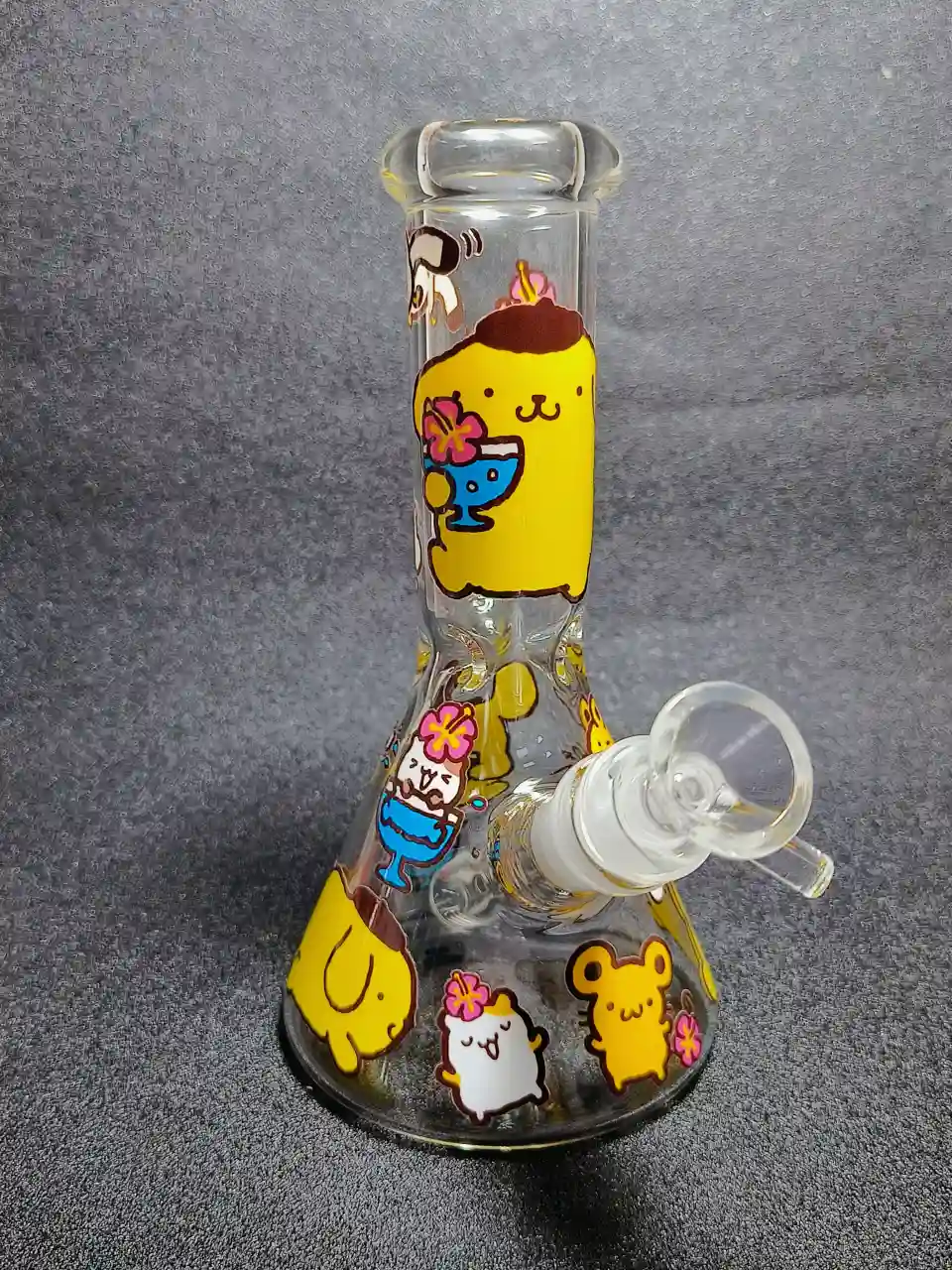 Pompompurin Summer Island Drink Party Glass Bong