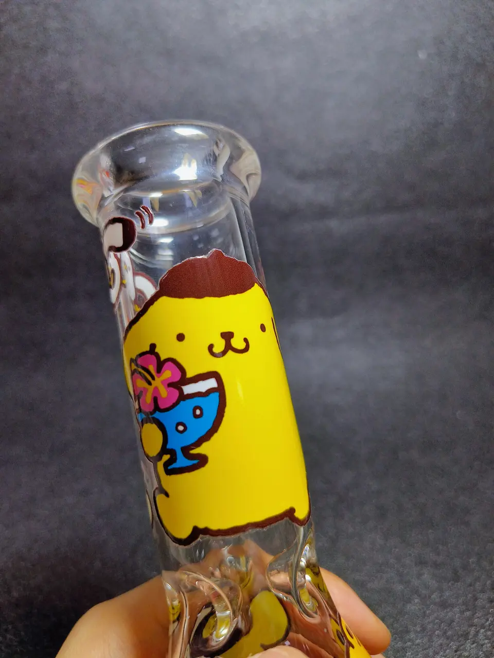 Pompompurin Summer Island Drink Party Glass Bong