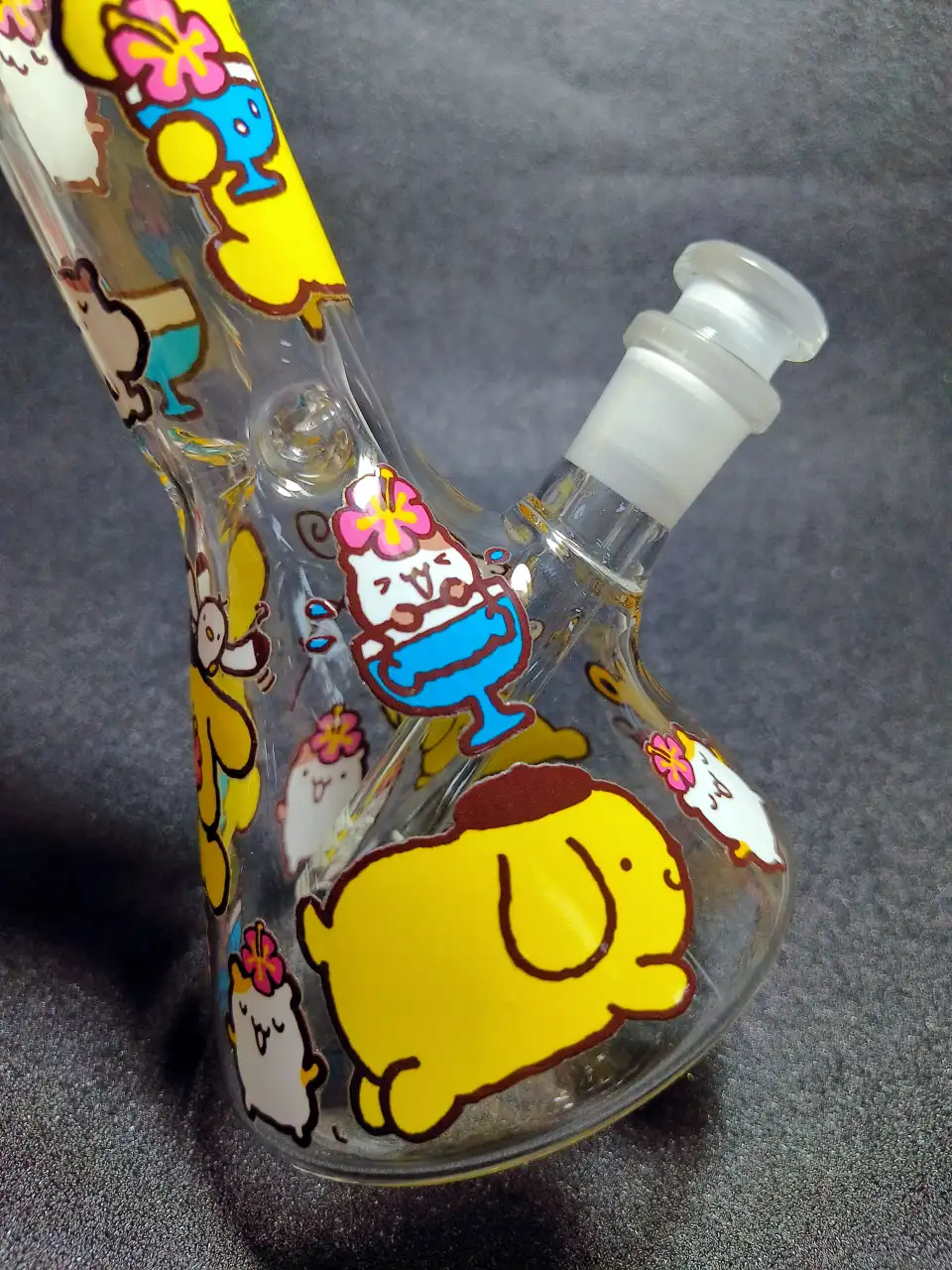 Pompompurin Summer Island Drink Party Glass Bong