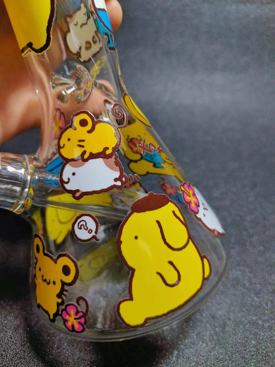 Pompompurin Summer Island Drink Party Glass Bong