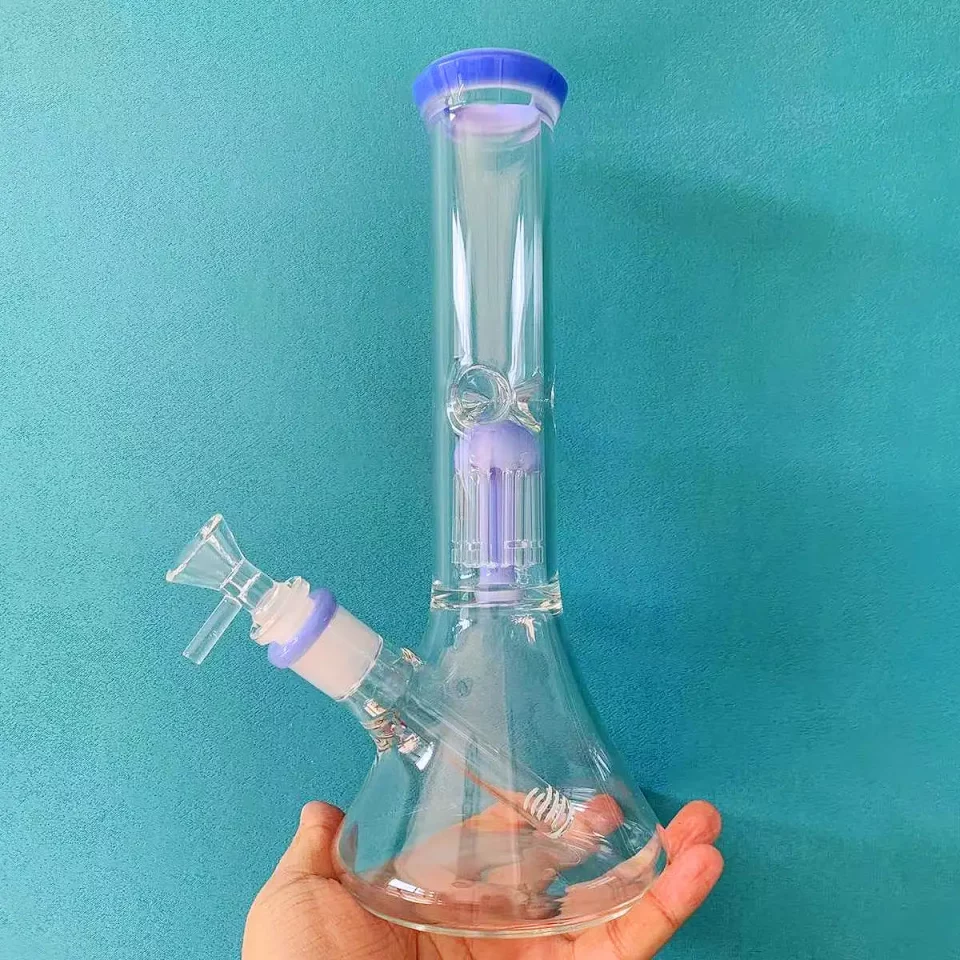 11" Beaker Glass Bong with Tree Perc | Purple