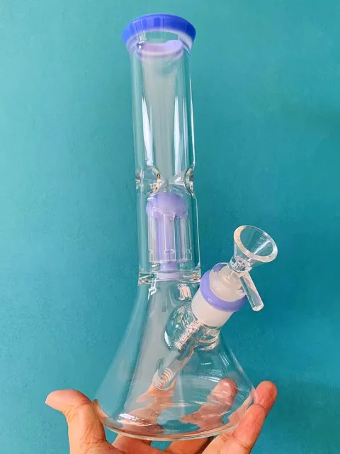 11" Beaker Glass Bong with Tree Perc | Purple