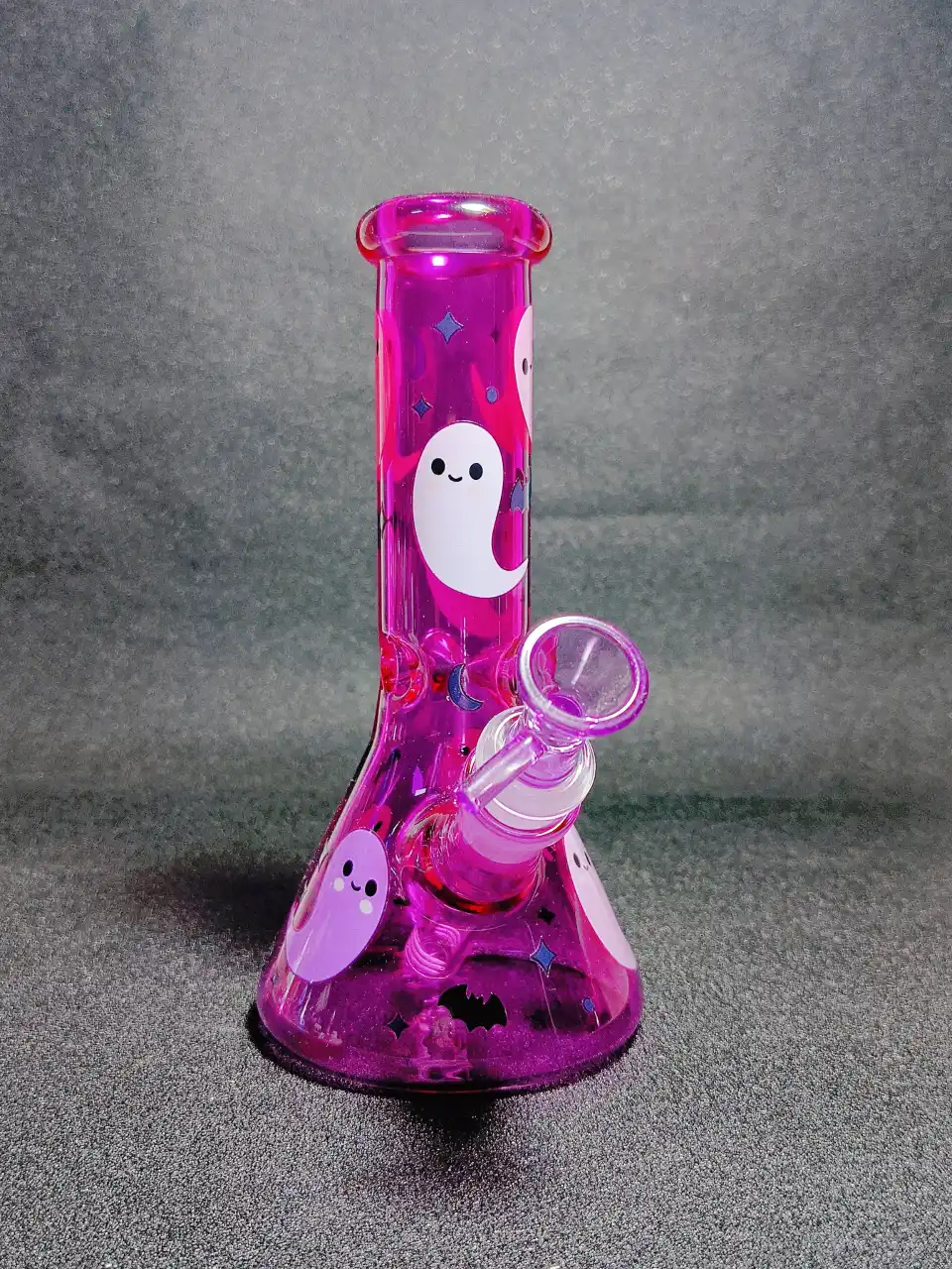 Purple Ghost Halloween Beaker Glass Bong