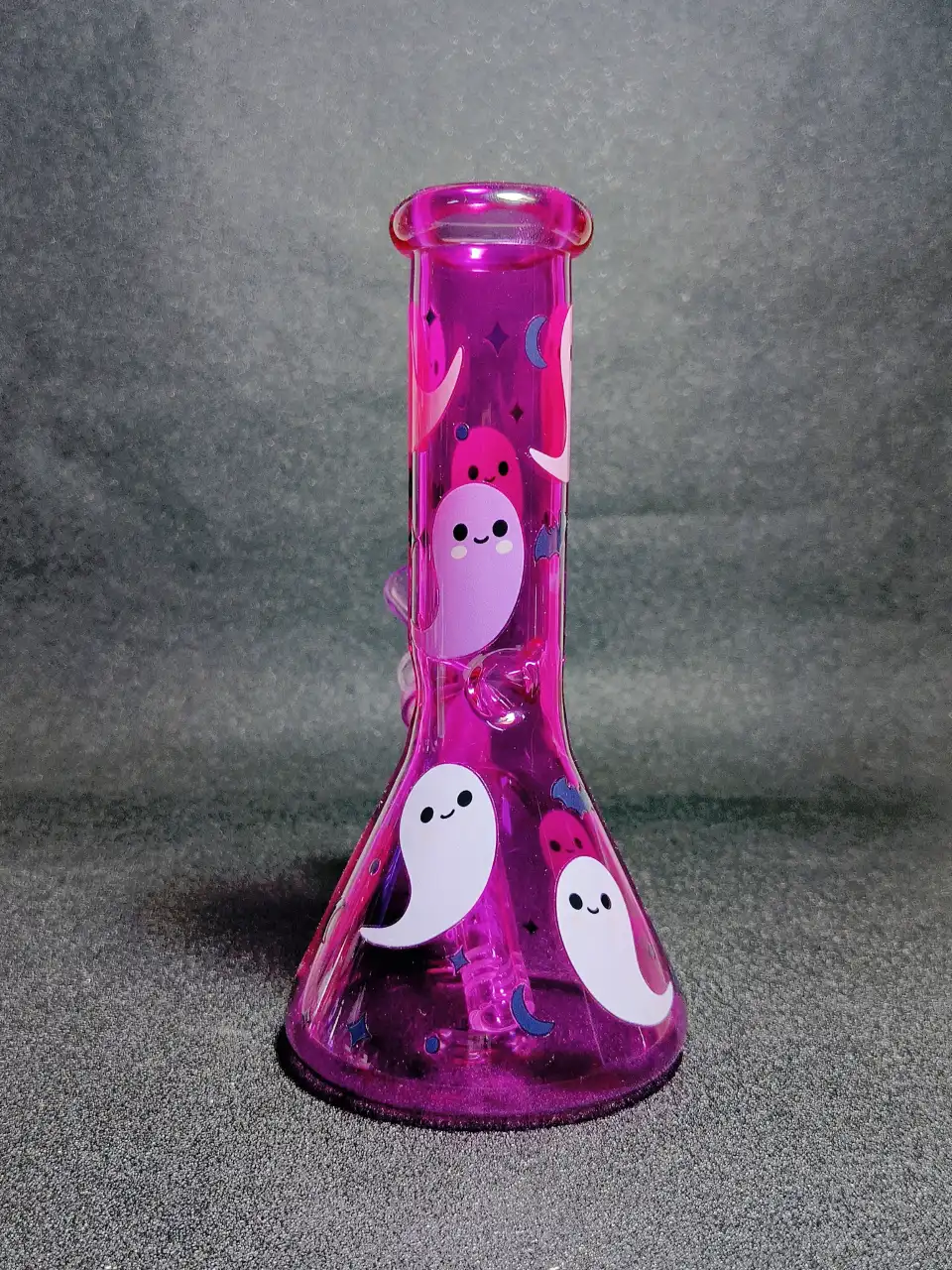 Purple Ghost Halloween Beaker Glass Bong