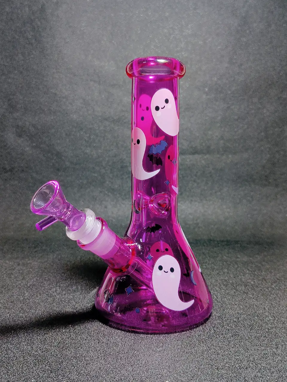Purple Ghost Halloween Beaker Glass Bong