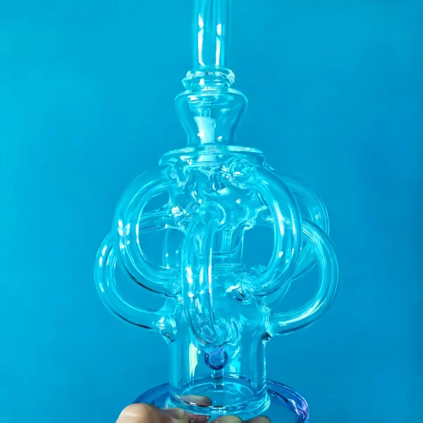 10" Purple Glass Vortex Recycler Bong 10 Arms