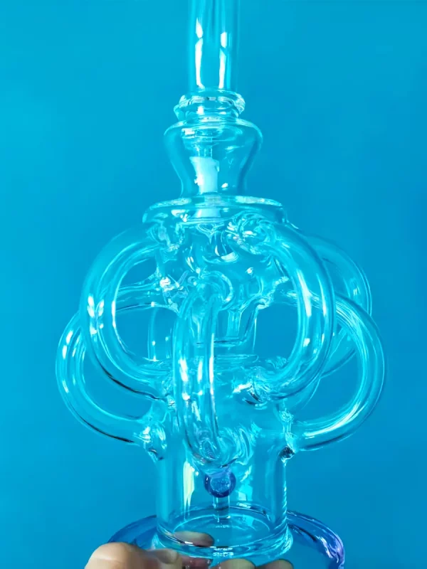 10" Purple Glass Vortex Recycler Bong 10 Arms