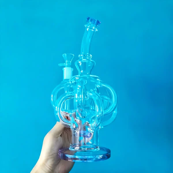 10" Purple Glass Vortex Recycler Bong 10 Arms