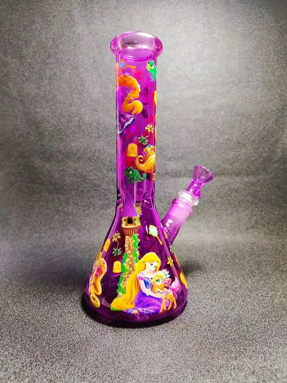 10" Rapunzel Crystal Purple Lantern Night Beaker Bong