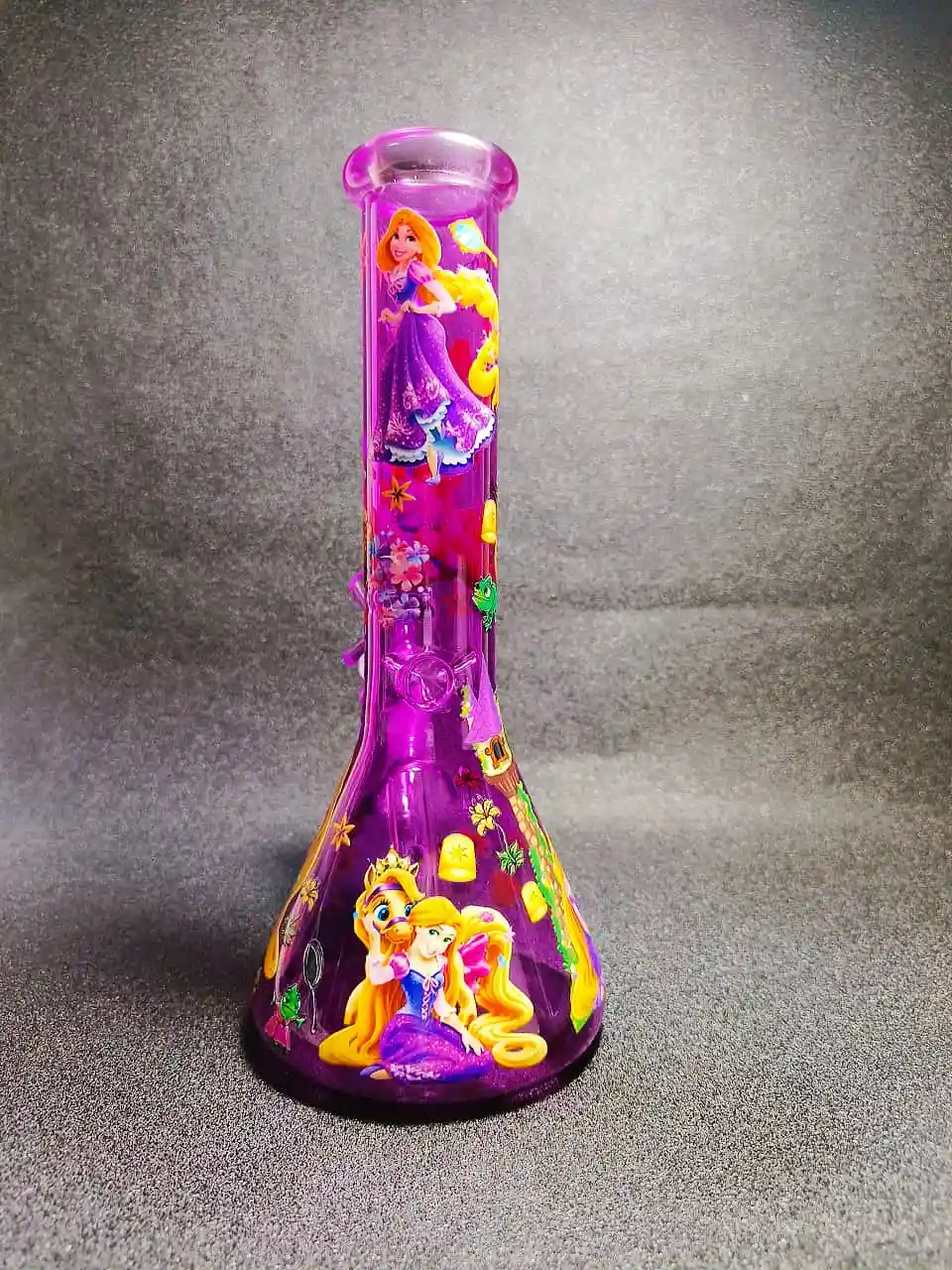 10" Rapunzel Crystal Purple Lantern Night Beaker Bong