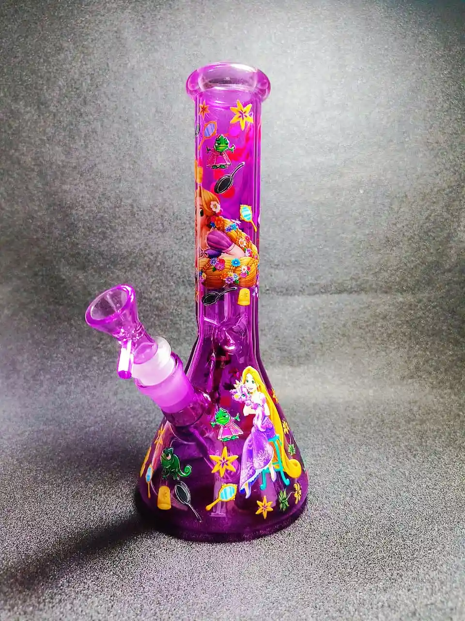 10" Rapunzel Crystal Purple Lantern Night Beaker Bong