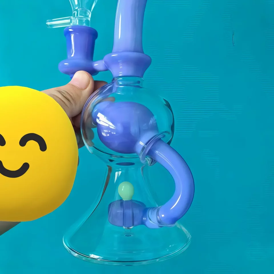 6" Recycler Ball Dab Rig Bong with Disc Perc