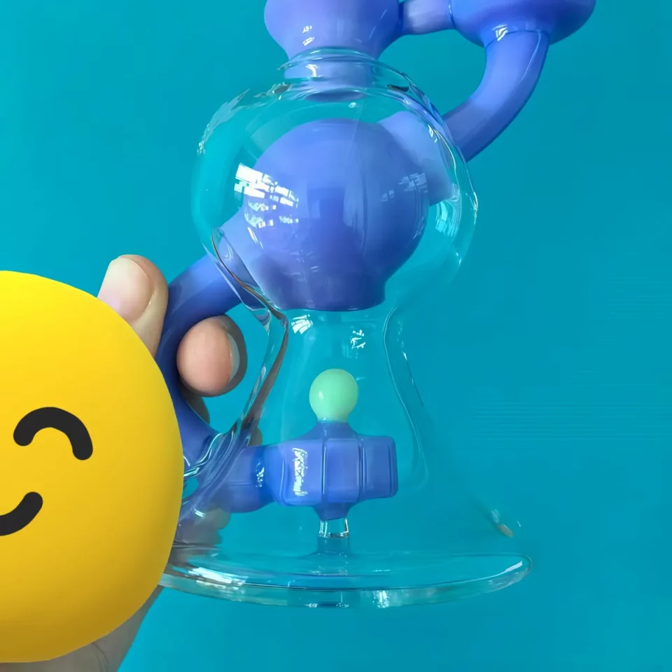 6" Recycler Ball Dab Rig Bong with Disc Perc
