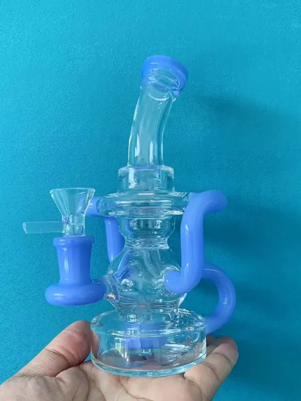 8" Recycler Bong with Spherical Chamber & Percolator