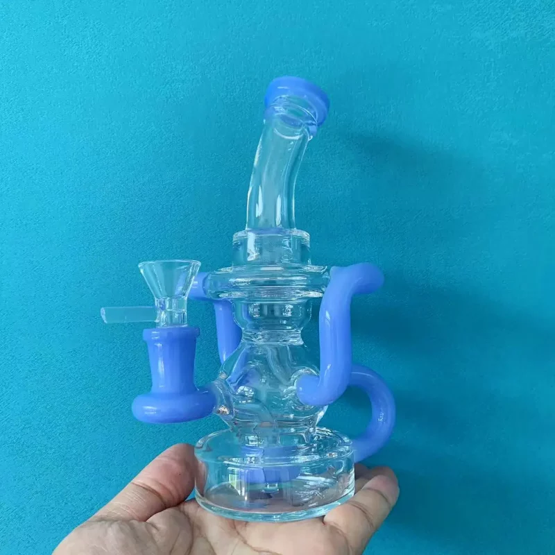 8" Recycler Bong with Spherical Chamber & Percolator