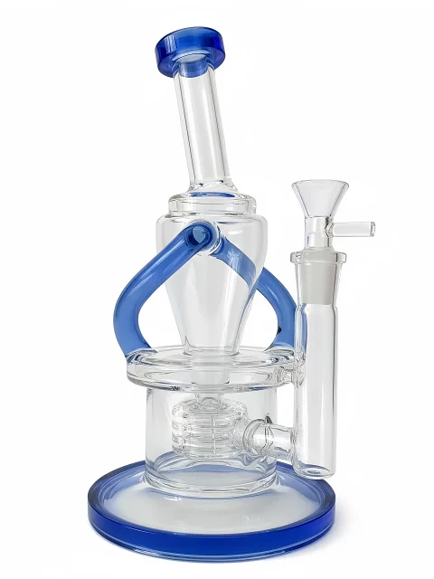 10" Recycler Glass Bong with Matrix Perc