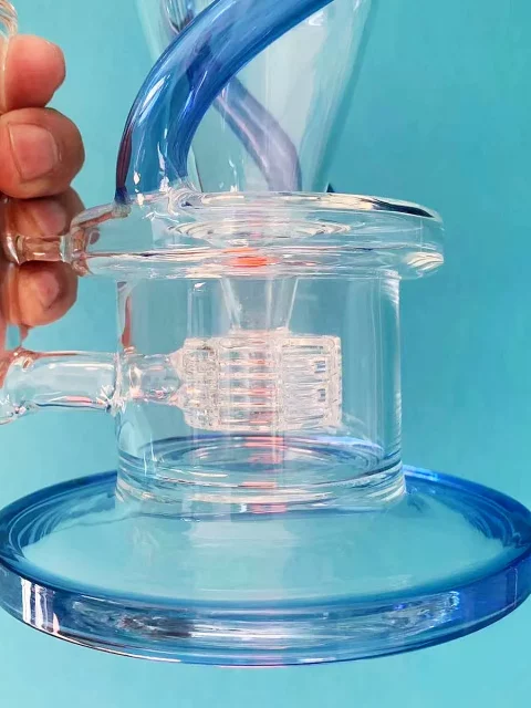 10" Recycler Glass Bong with Matrix Perc