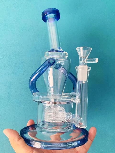 10" Recycler Glass Bong with Matrix Perc
