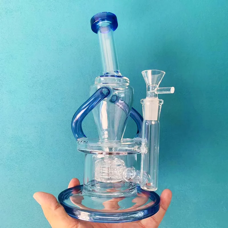 10" Recycler Glass Bong with Matrix Perc
