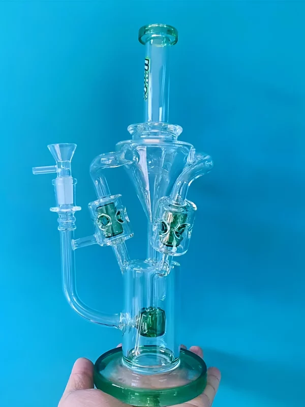 12" Recycler Glass Bong with Three Swiss Tubes