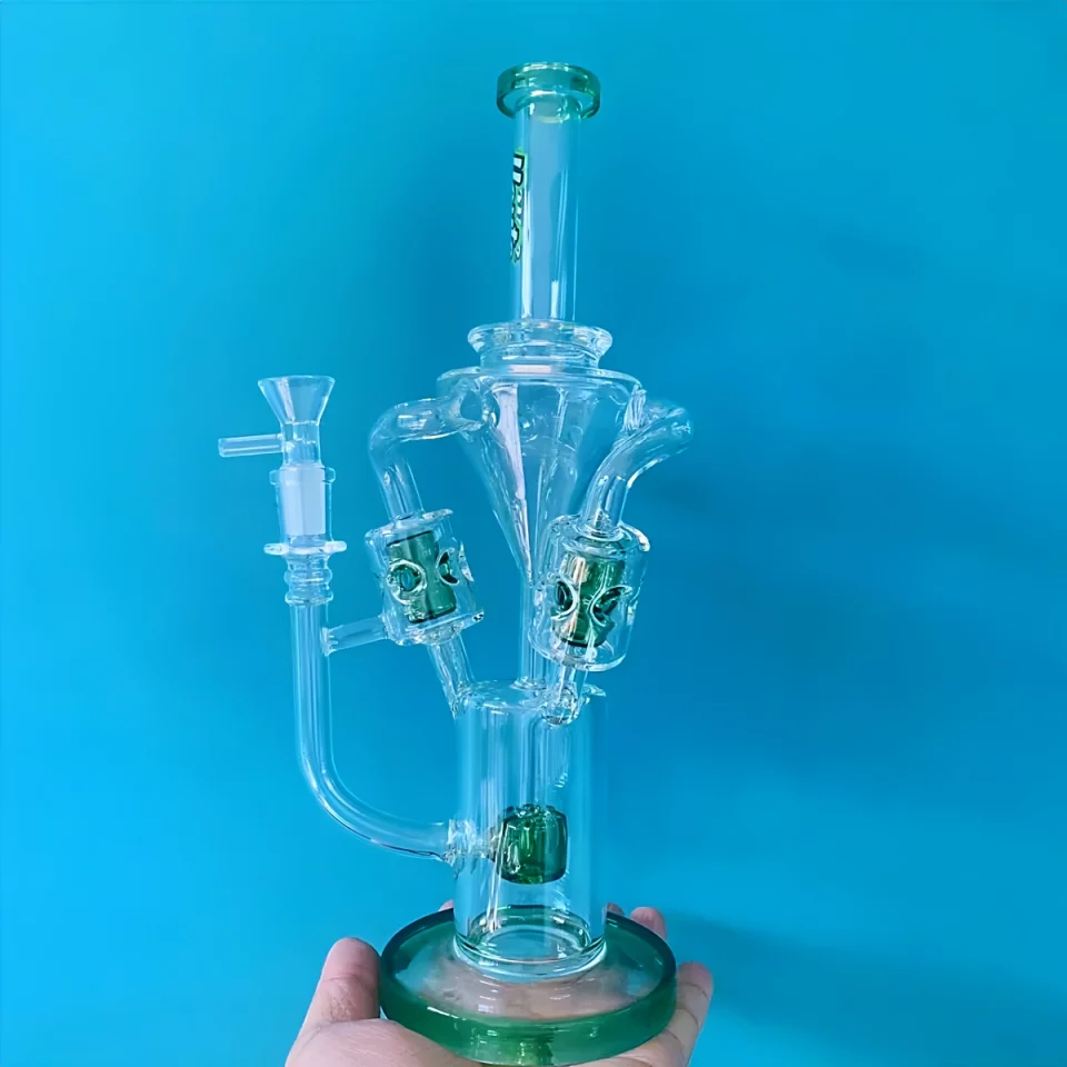 12" Recycler Glass Bong with Three Swiss Tubes