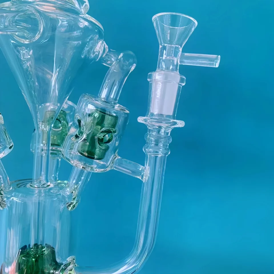 12" Recycler Glass Bong with Three Swiss Tubes