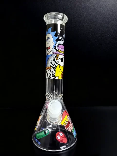 10″ Rick and Morty Beaker Glass Bong 10″ Rick and Morty Beaker Glass Bong
