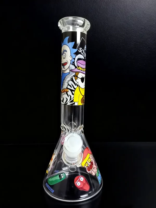 10″ Rick and Morty Beaker Glass Bong