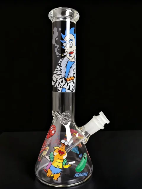 10″ Rick and Morty Beaker Glass Bong
