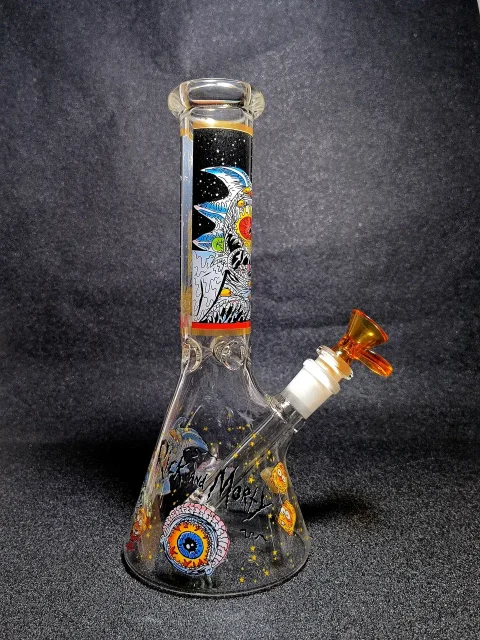 10″ Rick and Morty Cosmic Mutation Giant Eye Beaker Glass Bong 10" Rick and Morty Cosmic Mutation Giant Eye Beaker Glass Bong