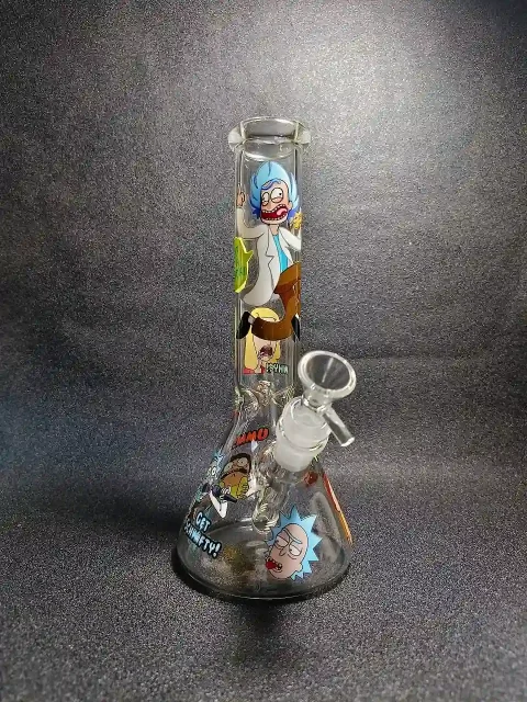 10" Rick and Morty Interdimensional Chaos Beaker Glass Bong