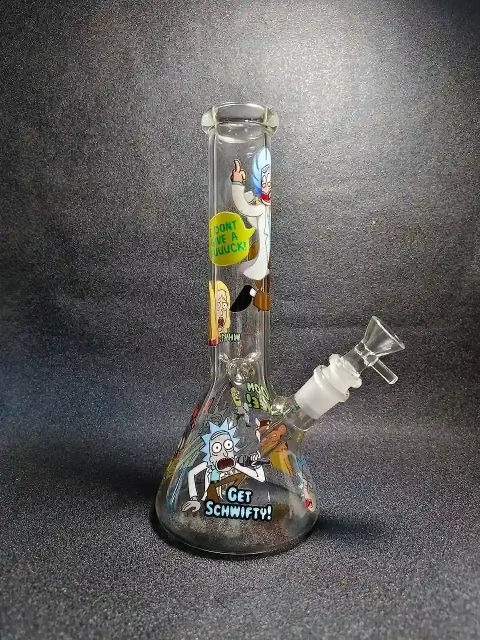 10″ Rick and Morty Interdimensional Chaos Beaker Glass Bong 10" Rick and Morty Interdimensional Chaos Beaker Glass Bong