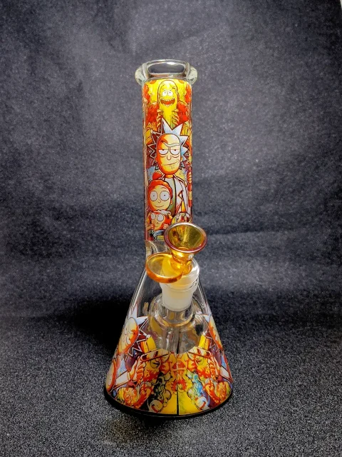 Rick and Morty Multiverse Chaos Apocalypse Beaker Glass Bong