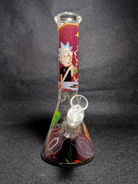 Rick and Morty Pickle Rick Multiverse Portal Beaker Glass Bong
