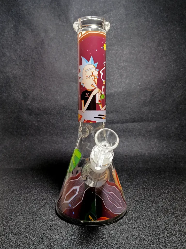 Rick and Morty Pickle Rick Multiverse Portal Beaker Glass Bong