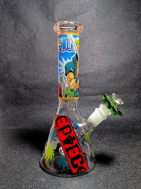 Roronoa Zoro One Piece Three-Sword Style Beaker Glass Bong Roronoa Zoro One Piece Three-Sword Style Beaker Glass Bong