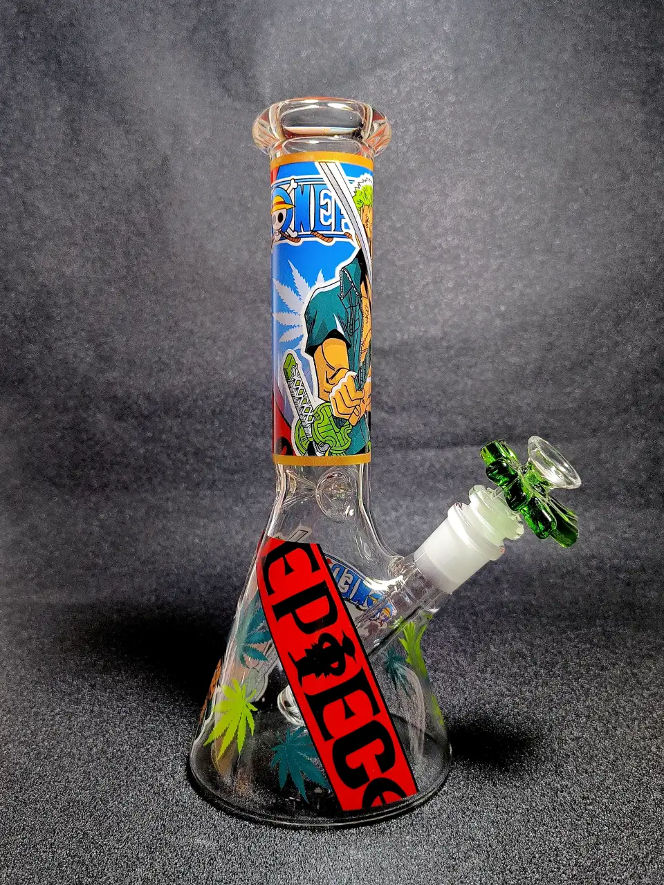 Roronoa Zoro One Piece Three-Sword Style Beaker Glass Bong