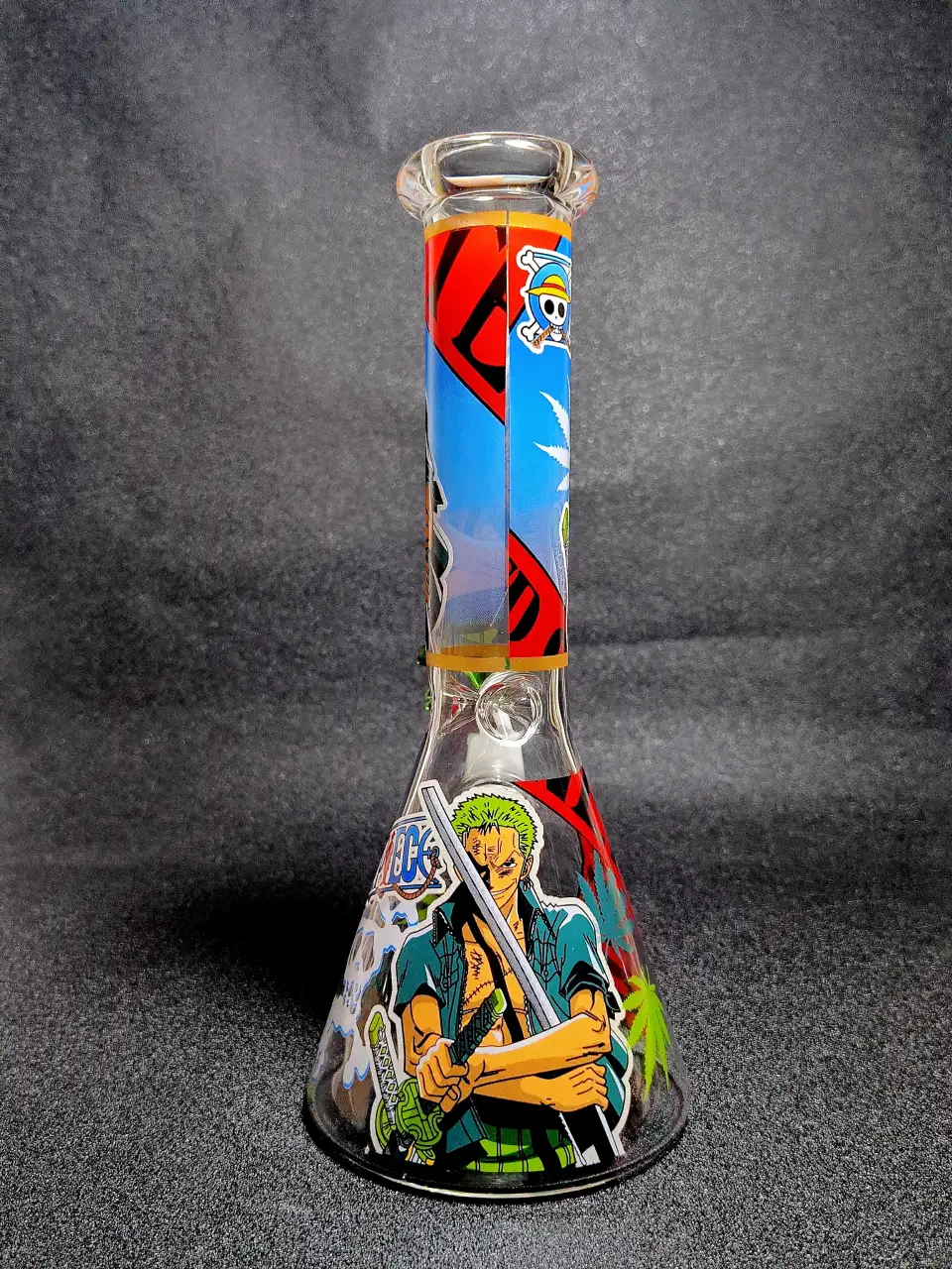 Roronoa Zoro One Piece Three-Sword Style Beaker Glass Bong