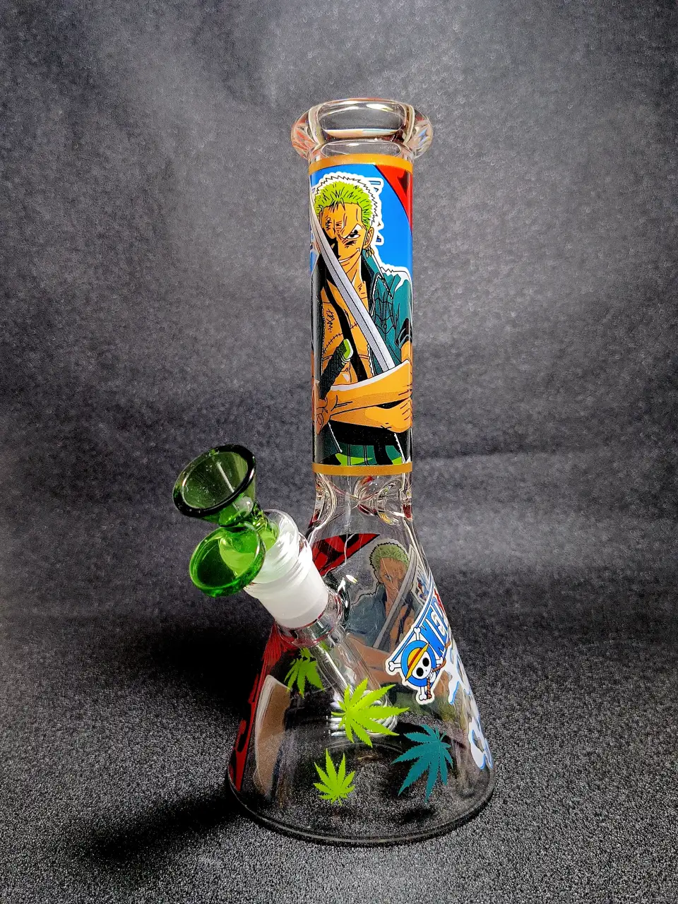 Roronoa Zoro One Piece Three-Sword Style Beaker Glass Bong