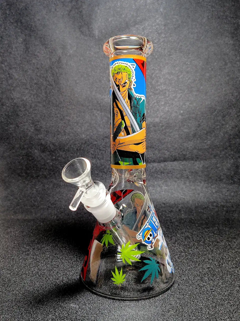 Roronoa Zoro One Piece Three-Sword Style Beaker Glass Bong