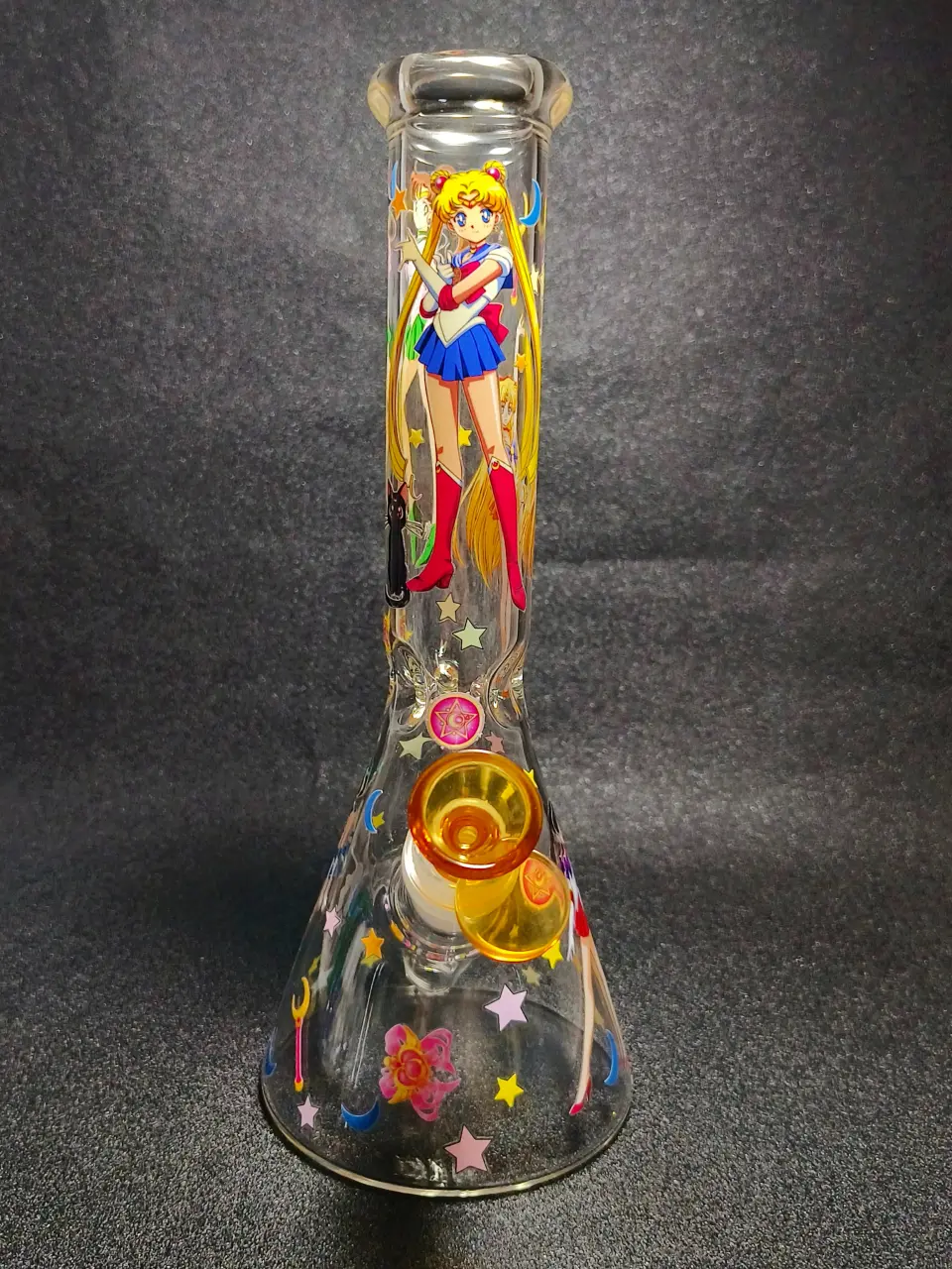 10" Sailor Moon 5 Guardians Beaker Glass Bong