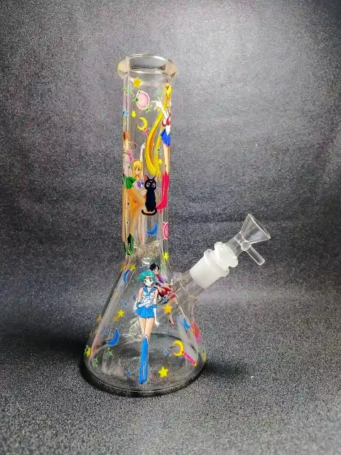 10″ Sailor Moon Crystal Ice Beaker Glass Bong 10" Sailor Moon Crystal Ice Beaker Glass Bong