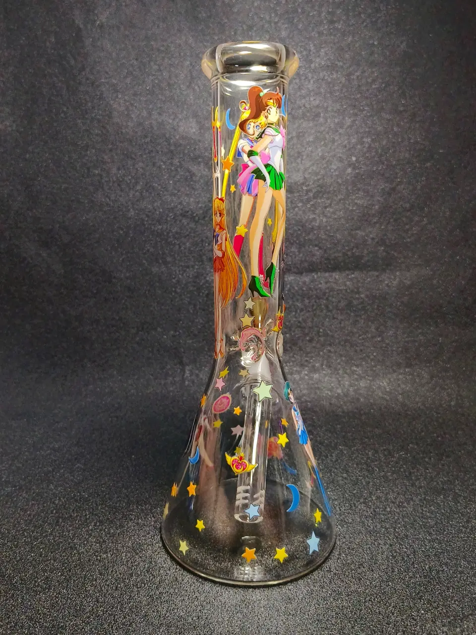 10" Sailor Moon 5 Guardians Beaker Glass Bong