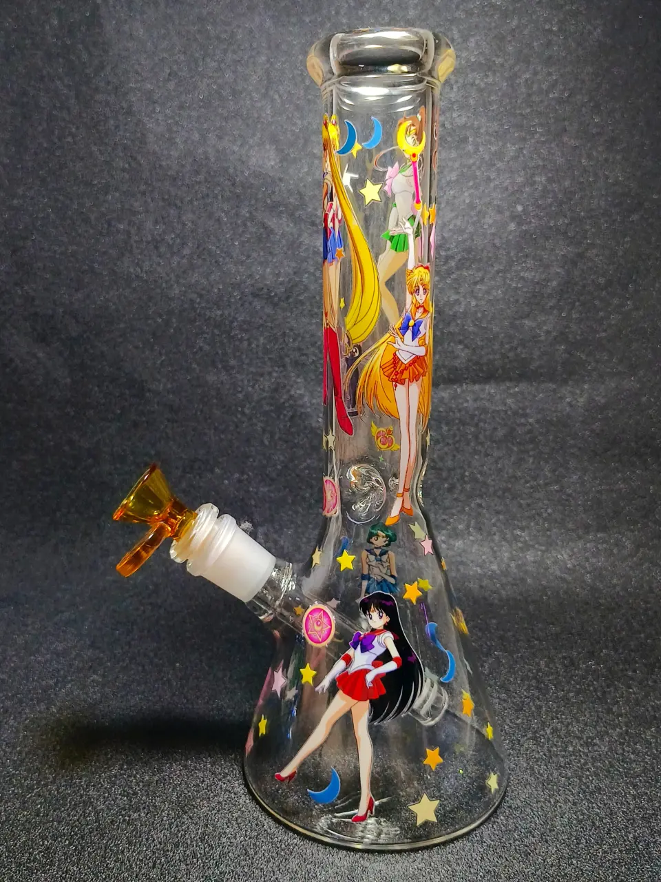 10" Sailor Moon 5 Guardians Beaker Glass Bong