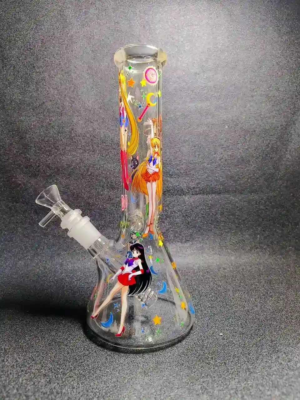 10" Sailor Moon Crystal Ice Beaker Glass Bong