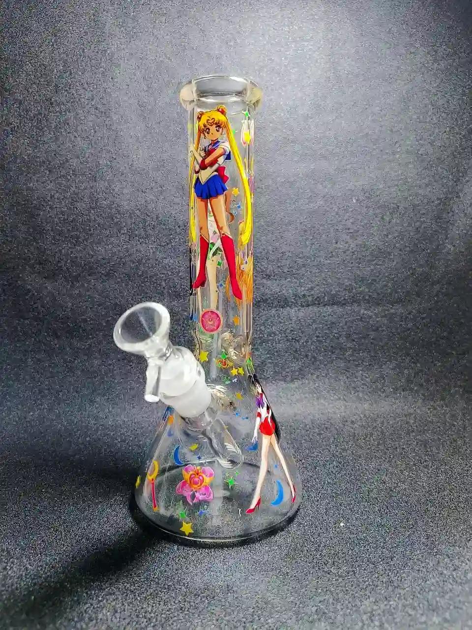 10" Sailor Moon Crystal Ice Beaker Glass Bong