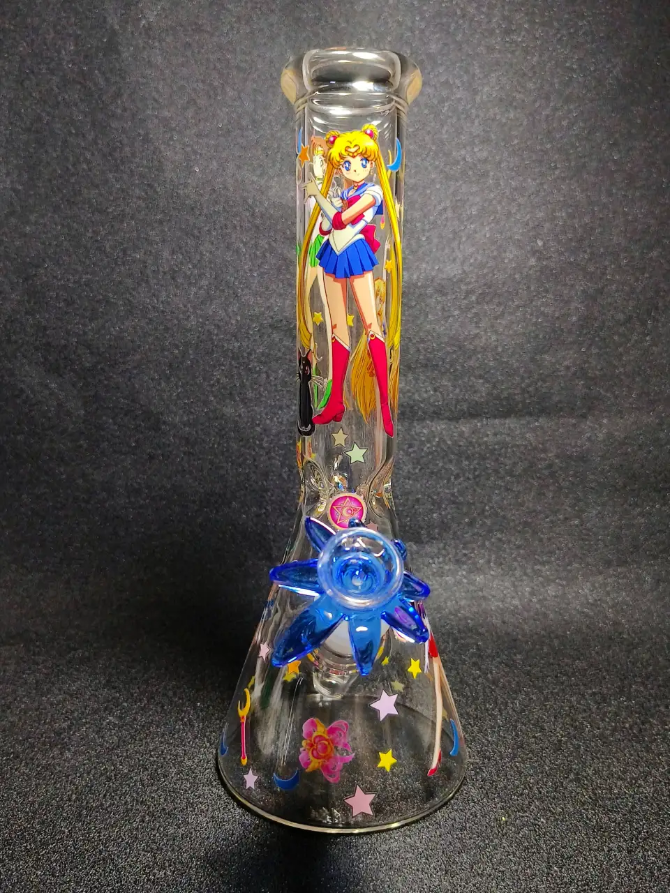 10" Sailor Moon 5 Guardians Beaker Glass Bong
