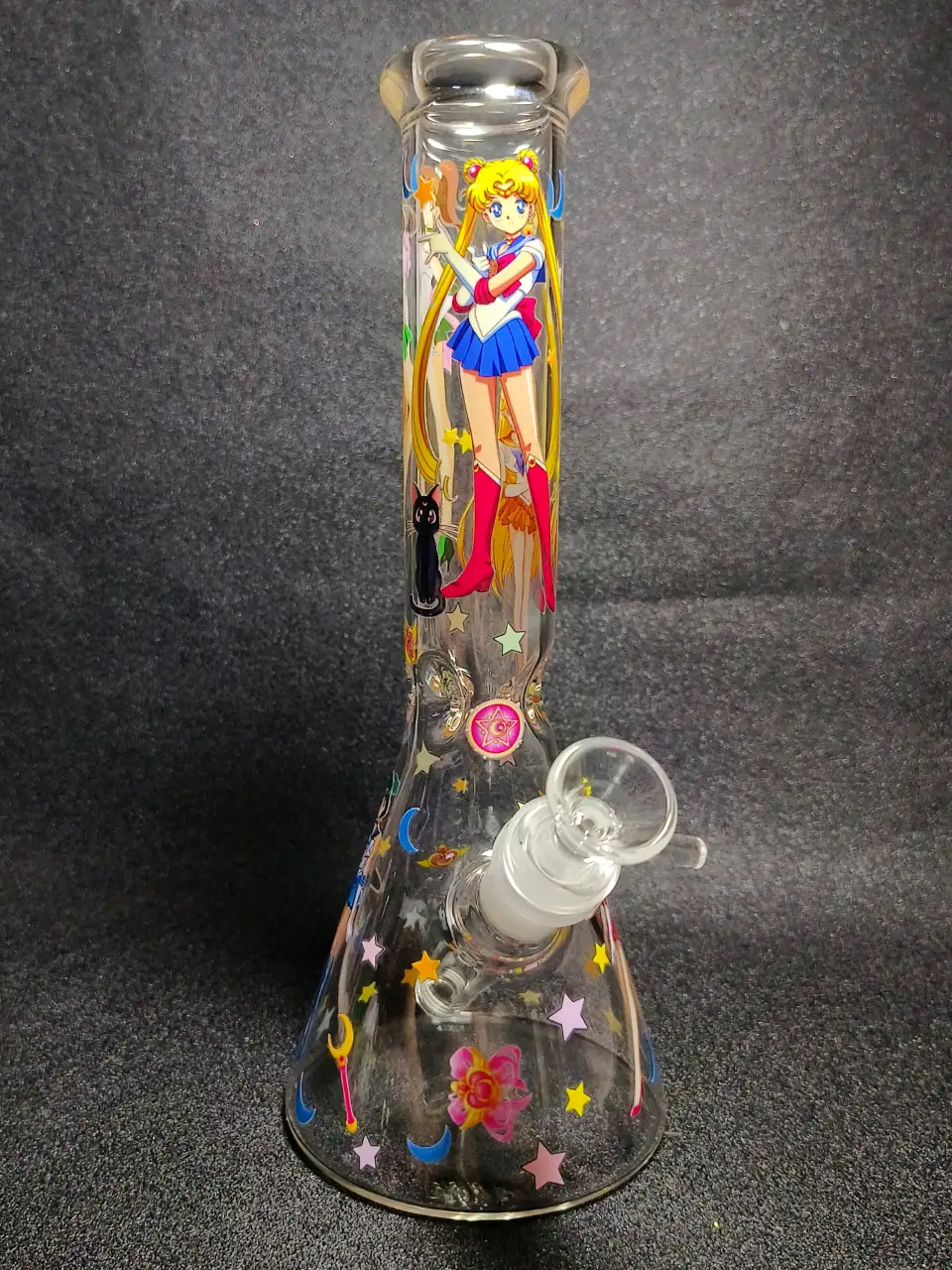 10" Sailor Moon 5 Guardians Beaker Glass Bong